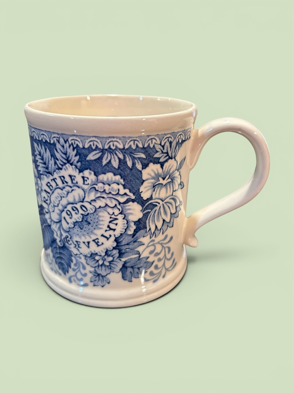 Crabtree & Evelyn 1990 Blue/White Annual Collectible Mug - Pre-Owned No Box